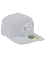 New Era Men's Gray Philadelphia Eagles Color Pack A-Frame 59FIFTY Fitted Hat