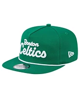 New Era Men's Kelly Green Boston Celtics Team Text Golfer Snapback Hat