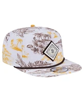 New Era Men's White San Diego Padres Printed Island Golfer Snapback Hat