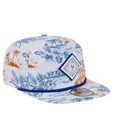 New Era Men's White New York Mets Printed Island Golfer Snapback Hat