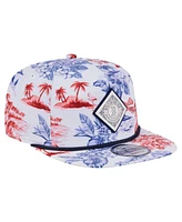 New Era Men's White Boston Red Sox Printed Island Golfer Snapback Hat