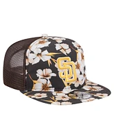 New Era Men's Brown San Diego Padres Adventure Pattern Golfer Trucker Snapback Hat