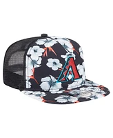 New Era Men's Black Arizona Diamondbacks Adventure Pattern Golfer Trucker Snapback Hat
