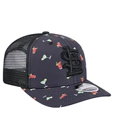 New Era Men's Black St. Louis Cardinals Adventure Drinks Pattern 9SEVENTY Stretch-Snap Hat