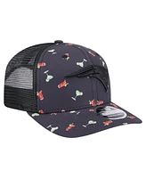 New Era Men's Navy/Black New England Patriots Adventure Drinks Pattern 9SEVENTY Stretch-Snap Hat
