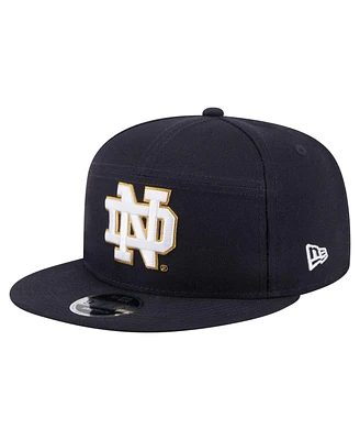 New Era Men's Navy Notre Dame Fighting Irish Adventure Canvas Split Panel 9FIFTY Snapback Hat