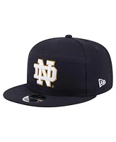 New Era Men's Navy Notre Dame Fighting Irish Adventure Canvas Split Panel 9FIFTY Snapback Hat