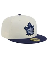 New Era Men's White Toronto Maple Leaf's Chrome Two-Toned 59FIFTY Fitted Hat