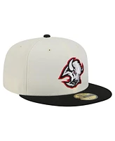 New Era Men's White Buffalo Sabres Chrome Two-Toned 59FIFTY Fitted Hat