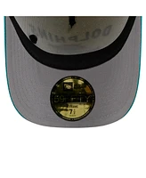 New Era Men's Cream/Aqua Miami Dolphins 2025 Nfl Draft A-Frame 59FIFTY Fitted Hat