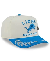 New Era Men's Cream/Blue Detroit Lions 2025 Nfl Draft A-Frame 59FIFTY Fitted Hat
