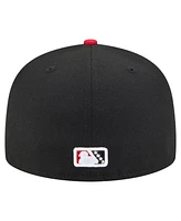 New Era Men's Black/Red El Paso Chihuahuas Authentic Collection 59FIFTY Fitted Hat