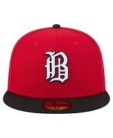 New Era Men's Red/Black Birmingham Barons Authentic Collection 59FIFTY Fitted Hat