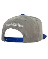 Mitchell & Ness Men's Gray Los Angeles Dodgers Cooperstown Collection Basic Flip Snapback Hat