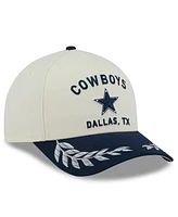 New Era Men's Cream/Navy Dallas Cowboys 2025 Nfl Draft 39THIRTY Flex Hat