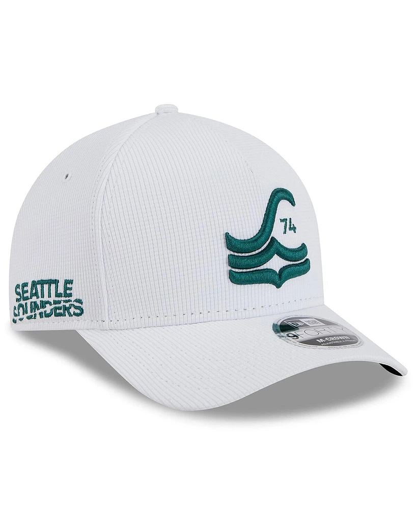 New Era Men's White Seattle Sounders Fc 2025 Jersey Hook 9FORTY M-Crown Adjustable Hat