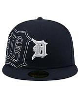 New Era Men's Navy Detroit Tigers Yarn Stitch 59FIFTY Fitted Hat