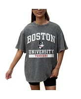 Gameday Couture Women's Grey Boston University Oversized Snow Wash T-Shirt