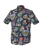 Reyn Spooner Men's Navy Atlanta Braves Scenic Tri-Blend Performance Button-Up Top