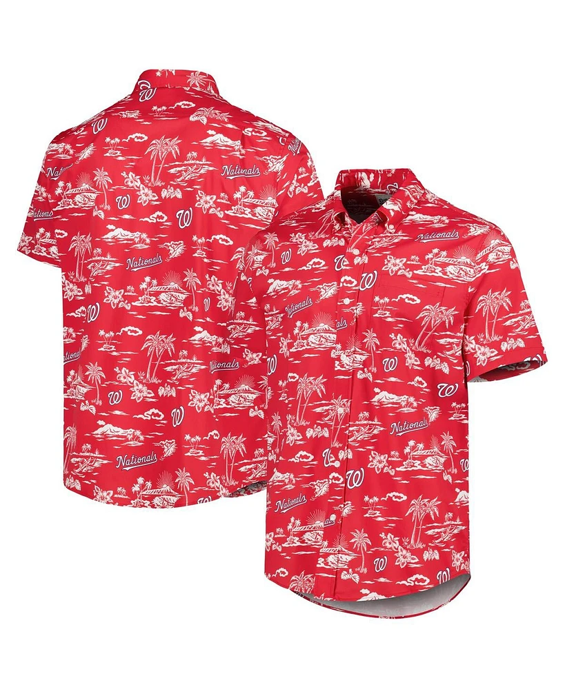 Reyn Spooner Men's Red Washington Nationals Kekai Performance Button-Up Shirt