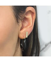 The Lovery Onyx Hoop Earrings millimeters
