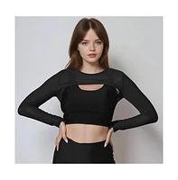 Calypsa Women's Mesh Sleeve Swim Cover Up