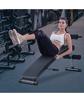 Adjustable Decline Sit-Up Bench with Arc Shape – Perfect for Full-Body Core Exercise at Home
