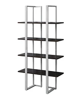 Metal 4-Tier Bookshelf – Open Shelving Unit for Home or Office