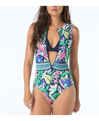 Beach House Sport Women's Zip Front One Piece Swimsuit