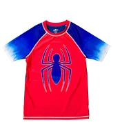 Spider-Man Toddler Boys Upf 50+ Rash Guard and Swim Trunks Outfit Set