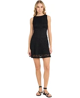 The Good Journey Women's Crochet Empire-Waist Mini Dress