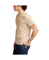 Lucky Brand Men's Venice Burnout Stripe Crew Neck T-Shirt