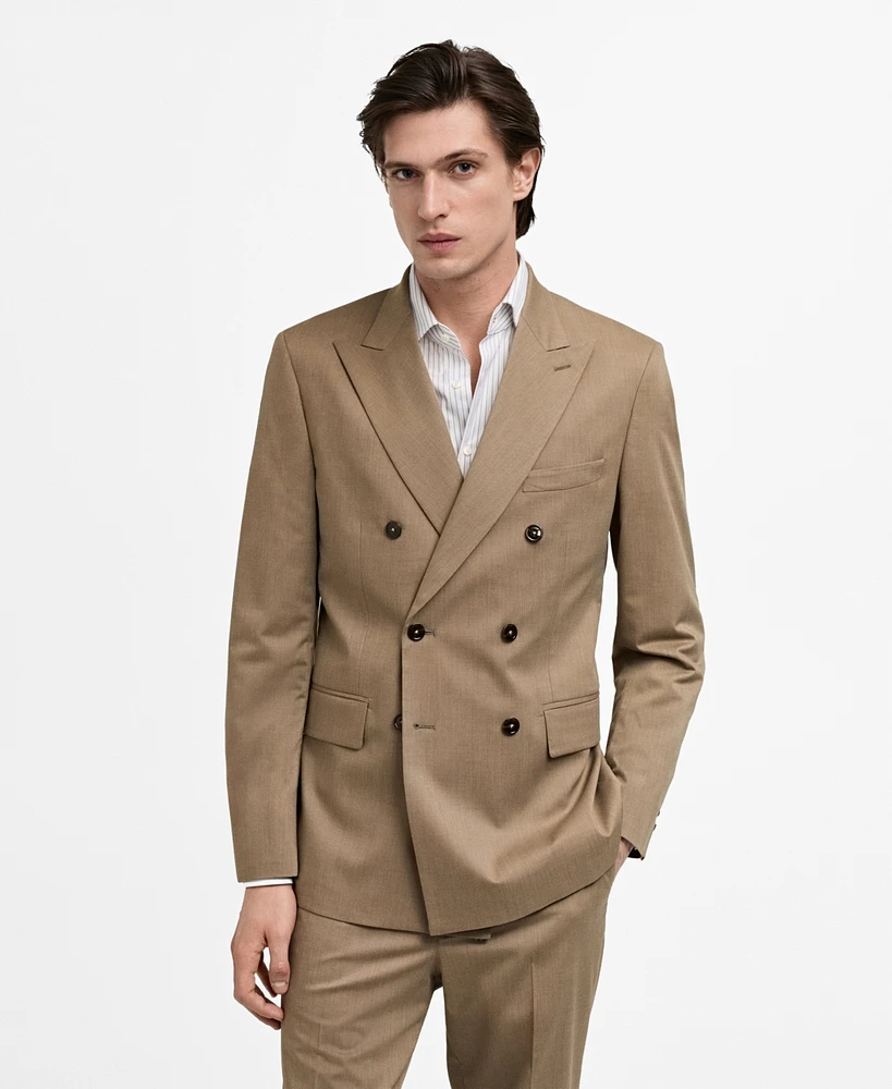 Mango Men's Monaco Double-Breasted Slim-Fit Suit Blazer