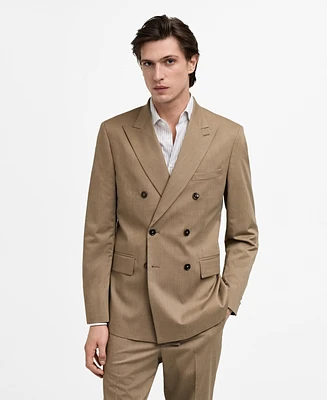 Mango Men's Monaco Double-Breasted Slim-Fit Suit Blazer