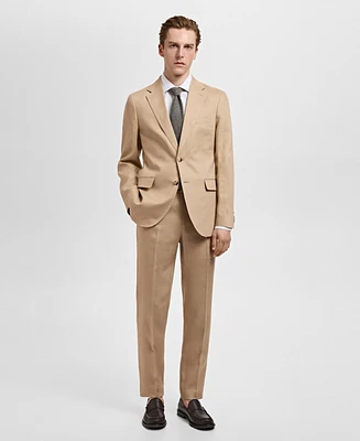 Mango Men's Linen Slim-Fit Suit Pants