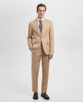 Mango Men's Linen Slim-Fit Suit Pants