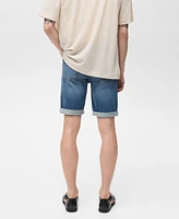 Mango Men's Slim-Fit Denim Bermuda Shorts