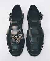 Mango Men's Round Toed Fisherman Sandals