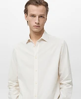 Mango Men's Slim-Fit Striped Seersucker Shirt