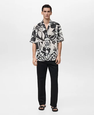 Mango Men's Floral Print Shirt