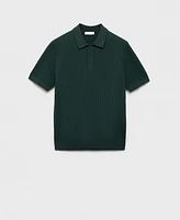 Mango Men's Slim-Fit Fine-Knit Polo Shirt