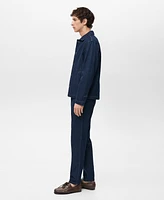 Mango Men's Regular-Fit Dark-Wash Jeans
