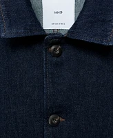 Mango Men's Regular-Fit Denim Overshirt Jacket