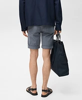 Mango Men's Slim-Fit Cotton Bermuda Shorts