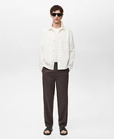 Mango Men's Linen Cotton Overshirt