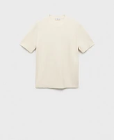 Mango Men's Cotton Fine-Knit T-Shirt