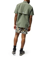 Columbia Mens Bahama Ii Short Sleeve Shirt With Pfg Rambler Printed Water Short Bora Bora Booney Hat