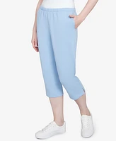 Ruby Rd. Petite Elastic Waist Pull-On French Terry Capri Pants