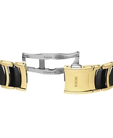 Rado Unisex Swiss Chronograph Centrix Black Ceramic & Gold Pvd Stainless Steel Bracelet Watch 41mm