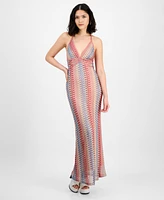 Guess Women's Sleeveless Crochet Halter Dress